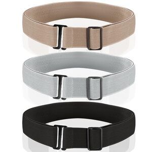 6761 3pcs No Show Stretch Belt Women Stretch Invisible Belt Waist For Shorts